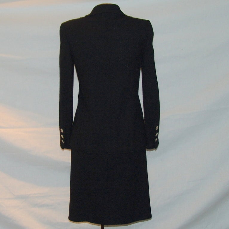 Women's Chanel Black Wool Suit