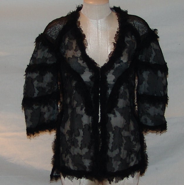 Chanel Black Lace Runway Jacket - Fall 2012