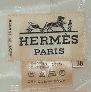 Women's Hermes Vintage Ivory Cashmere Jacket - Size 38 - Circa 90's - Never worn