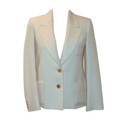 Hermes Vintage Ivory Cashmere Jacket - Size 38 - Circa 90's - Never worn