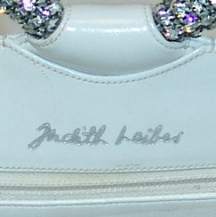 Judith Leiber White Leather Handbag 1