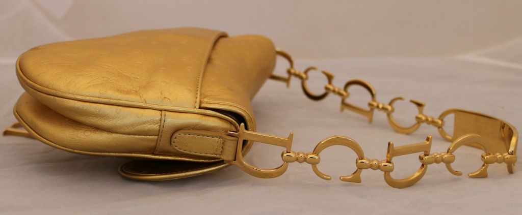 dior saddle bag gold
