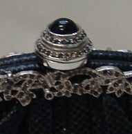 Judith Leiber Black Karung Snake Skin Handbag 2