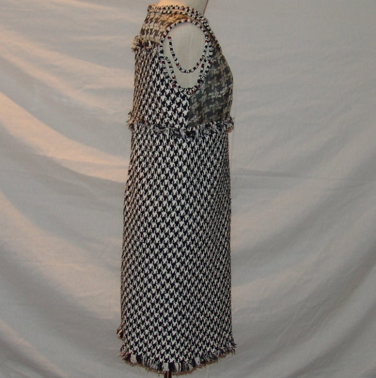 black and white houndstooth dress