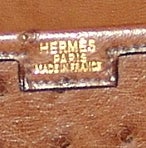 Women's Hermes Jige Ostrich Clutch