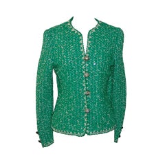 Adolfo Green Knit Jacket