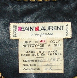 Vintage YSL Black and Gold Brocade Evening Jacket 2