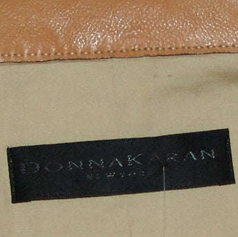 Donna Karen Taupe Leather  Jacket 2