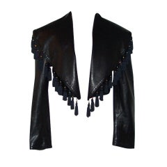 Vintage Versace Black Leather Jacket