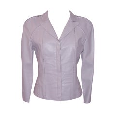 Valentino Light Lavender, Soft Calf Leather Jacket