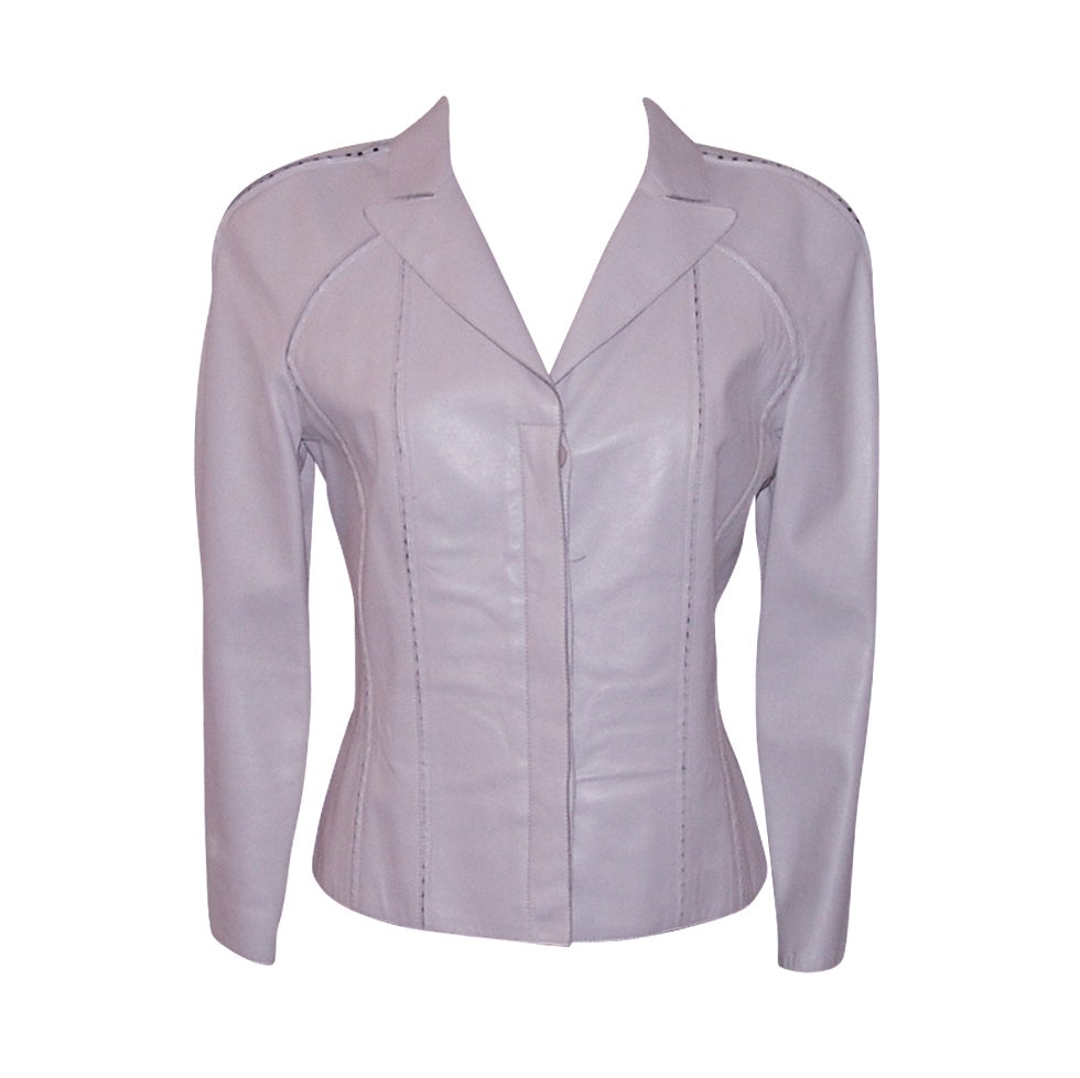 Valentino Light Lavender, Soft Calf Leather Jacket For Sale