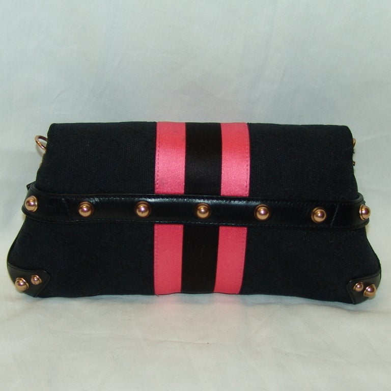 Women's Gucci Black Canvas Logo Handbag