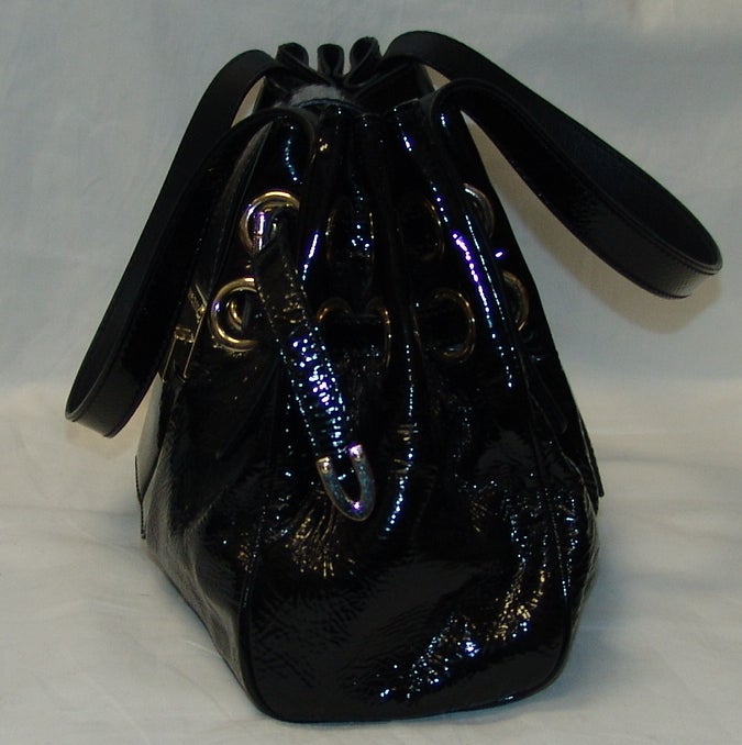 Women's Jimmy Choo Black Patent Leather Handbag