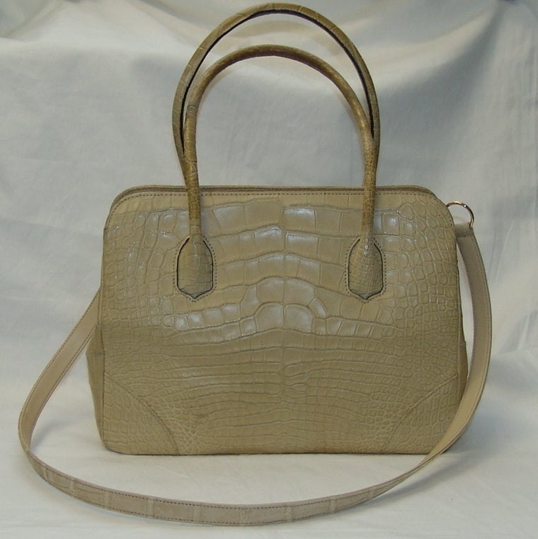 Lana Marks Beige Alligator Handbag 2