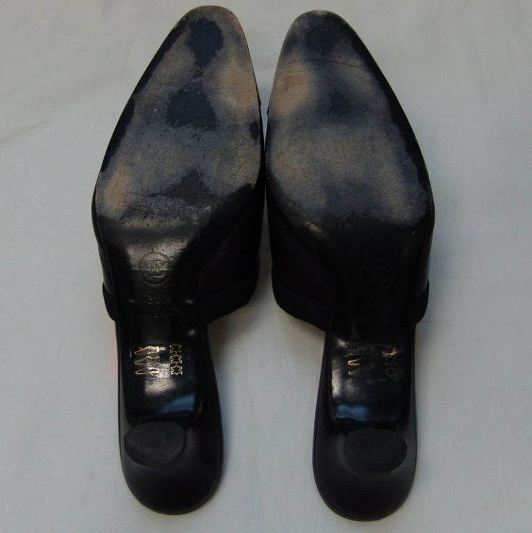Chanel Black and Brown Leather Shoes at 1stDibs