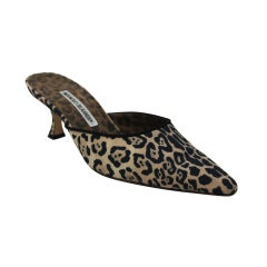Manolo Blahnik Leopard Shoes Used Manolo Blahnik Leopard Shoes
