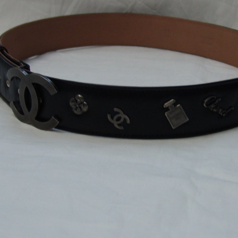 Chanel Black Leather Belt 1