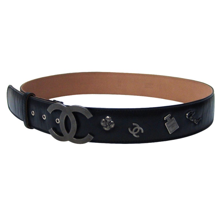 Chanel Black Leather Belt