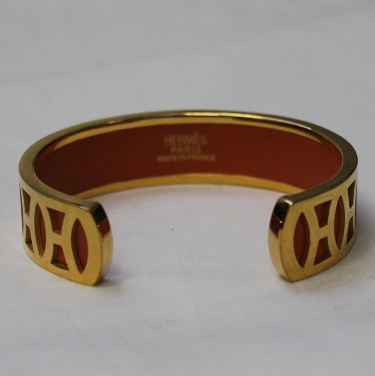 hermes gold cuff bracelet