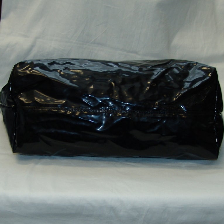 Chanel Black Patent Leather Coco Cabas Handbag 2