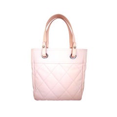 Chanel Quilted Pink Canvas Tote-NEW