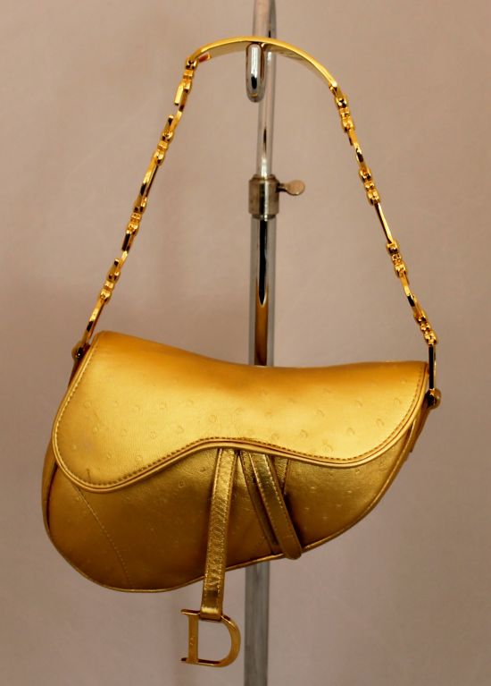 christian dior gold bag