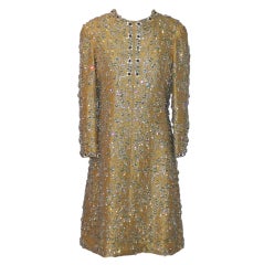 Vintage Couture Yellow Silk Shift Dress Vintage Couture Yellow Silk Shift Dress