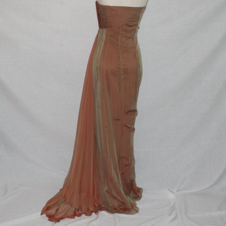 copper evening gown