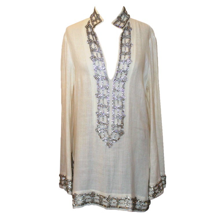 Tory Burch Linen Tunic Top at 1stDibs | tory burch tunics, tory burch  kaftan, tory burch tunic