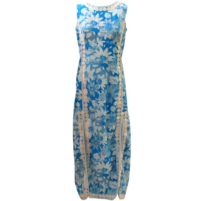 Vintage Lilly Pulitzer Floral Maxi Dress at 1stDibs | vintage lilly ...