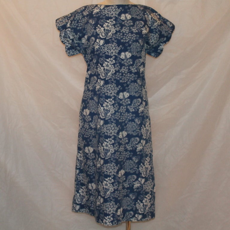 Lilly Pulitzer blue and white cotton short dress, size 10