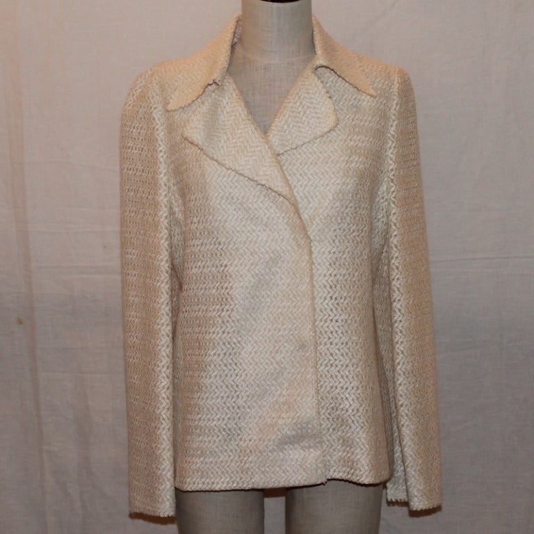 Akris ivory lace jacket, new with tags, size 8