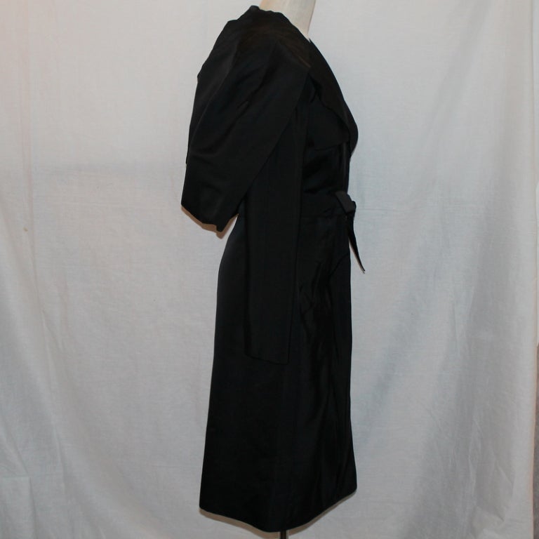 Women's Givenchy Black Haute Couture Coat Dress