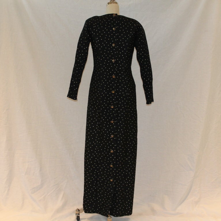 Vintage Geoffrey Beene Black Faille Gown - Sz12 - Circa 80's 1