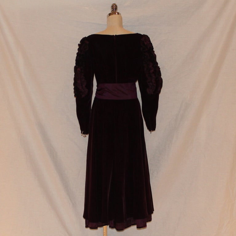 80s velvet dress