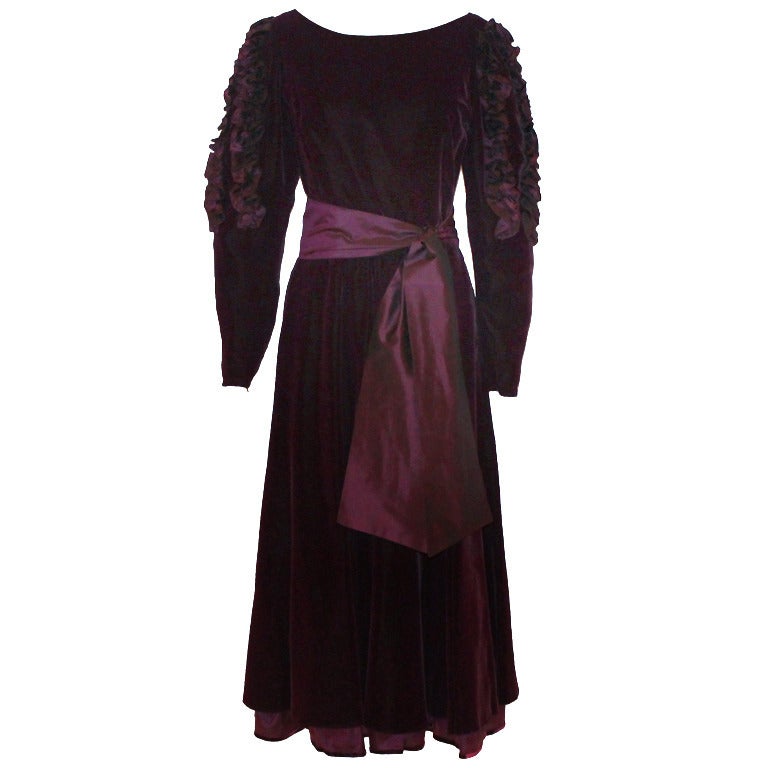 80s velvet dress