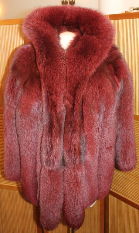 Vintage Red Fox Fur Jacket- Circa 60's