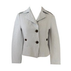 Max Mara Ivory Cotton Jacket - 4 11