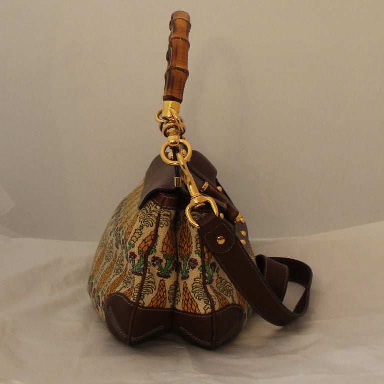 Gucci Borsa Pigna Ananas Bamboo Runway 2005-GHW 2