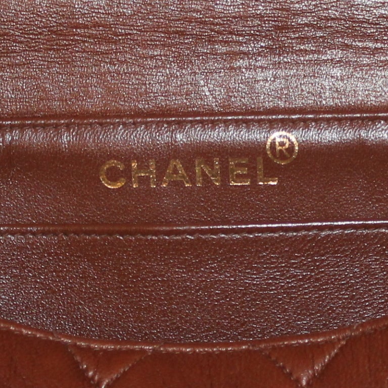 Women's Vintage Chanel Brown 2 Sided  Flap Handbag - Circa 96