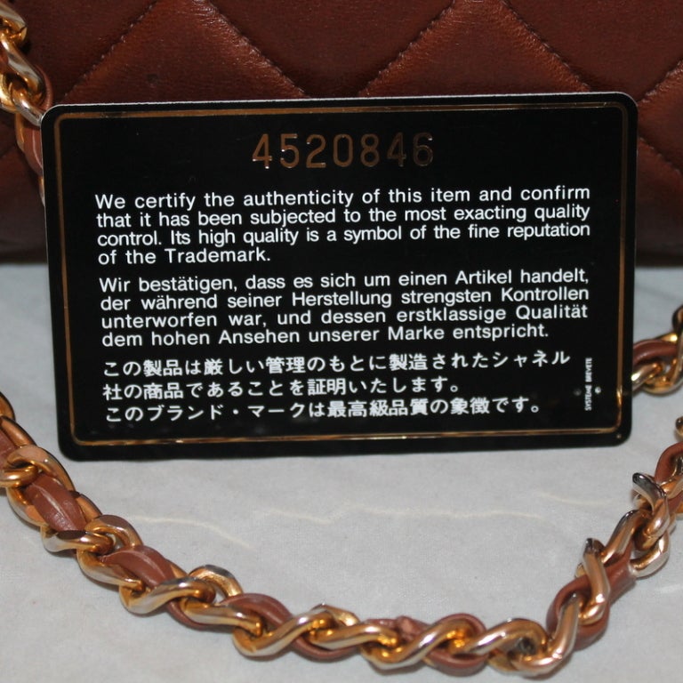 Vintage Chanel Brown 2 Sided  Flap Handbag - Circa 96 2