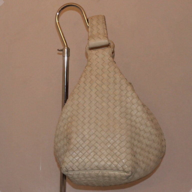Bottega Veneta Ivory Intrecciato Sloane Bag - This bag retails in store for $2,950.

Measurements:
Height 12