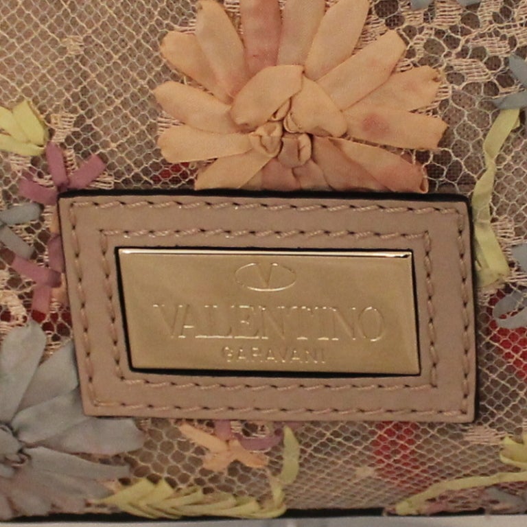 Valentino Pastel Lace and Ribbon Tote at 1stdibs