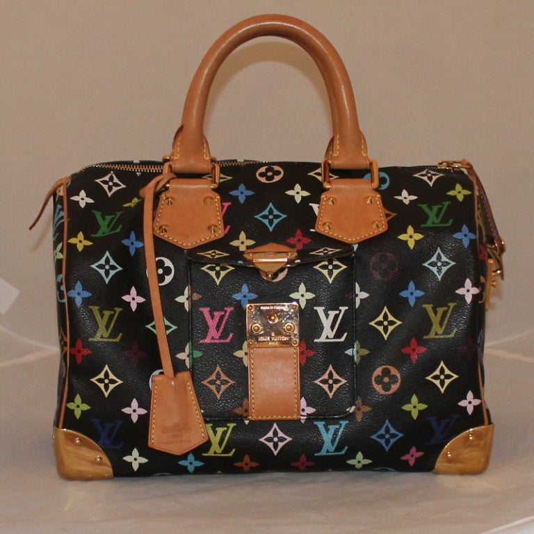 Louis Vuitton Multi color Large Speedy Handbag
Length 12