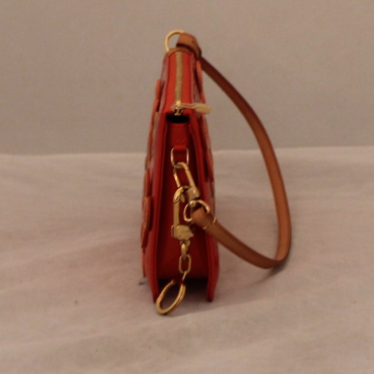 Louis Vuitton  Orange Vernice Flower Lexington Handbag 2002 (Spain)