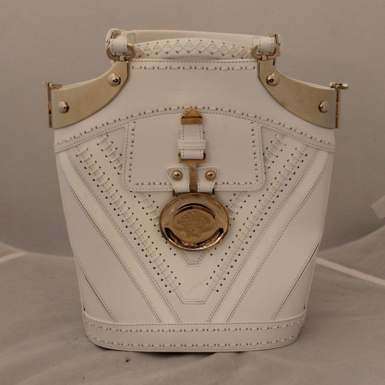 Versace White Handbag with GHW Spring 2007 at 1stDibs