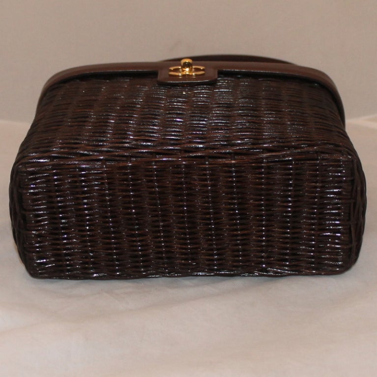Women's Chanel Brown 1997 - 2000 Wicker Basket Handbag