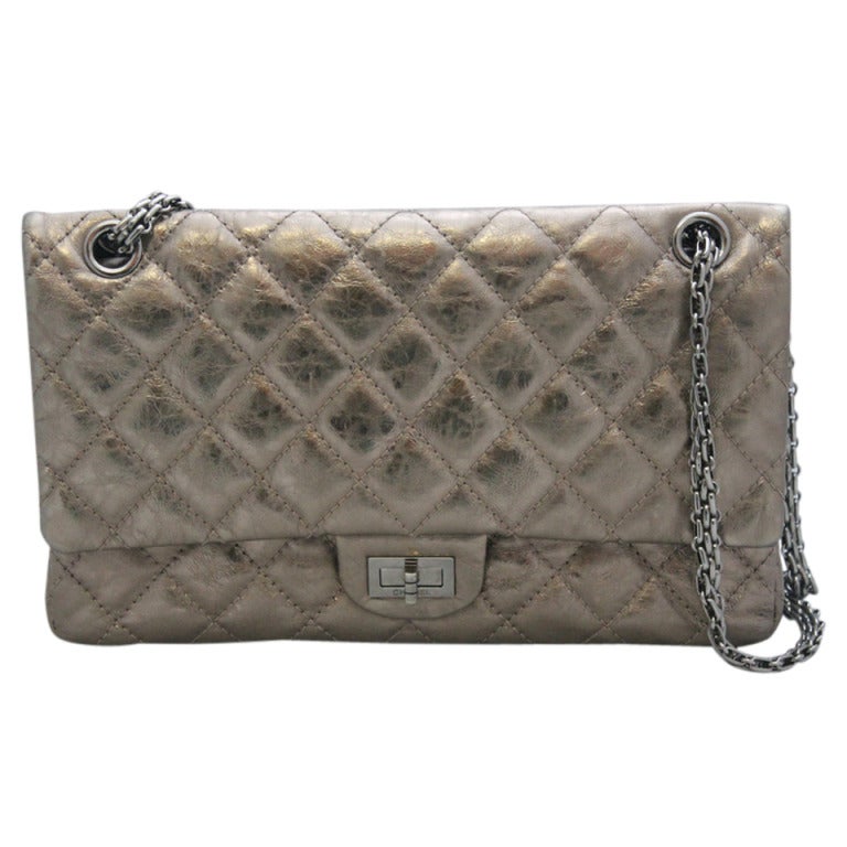 Chanel Bronze Metallic Lambskin 2.55 Reissue Double Flap - SHW - 226 size