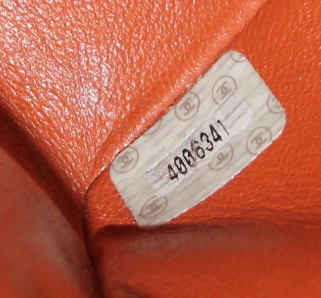 Chanel Orange Lambskin Mini Flap Handbag - GHW Circa 1996 3