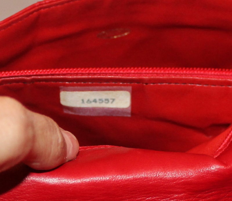 Women's Chanel Vintage Red Lambskin Single Flap Shoulder Bag- GHW-Circa 70's